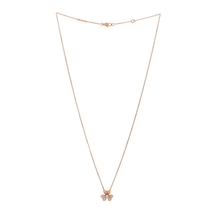 Van Cleef & Arpels 18K Rose Gold Diamond Mini Frivole Pendant Pave Necklace 3 of 5