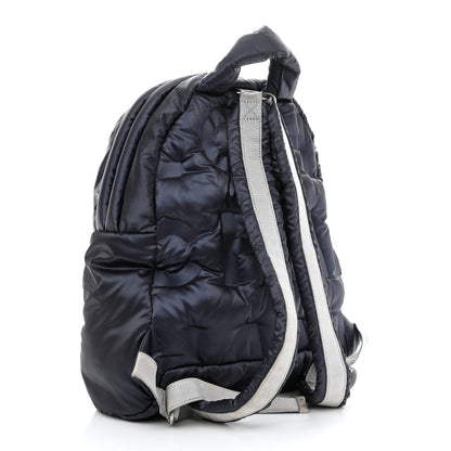 Chanel Nylon Embossed Small Doudoune Backpack Navy 2 of 9