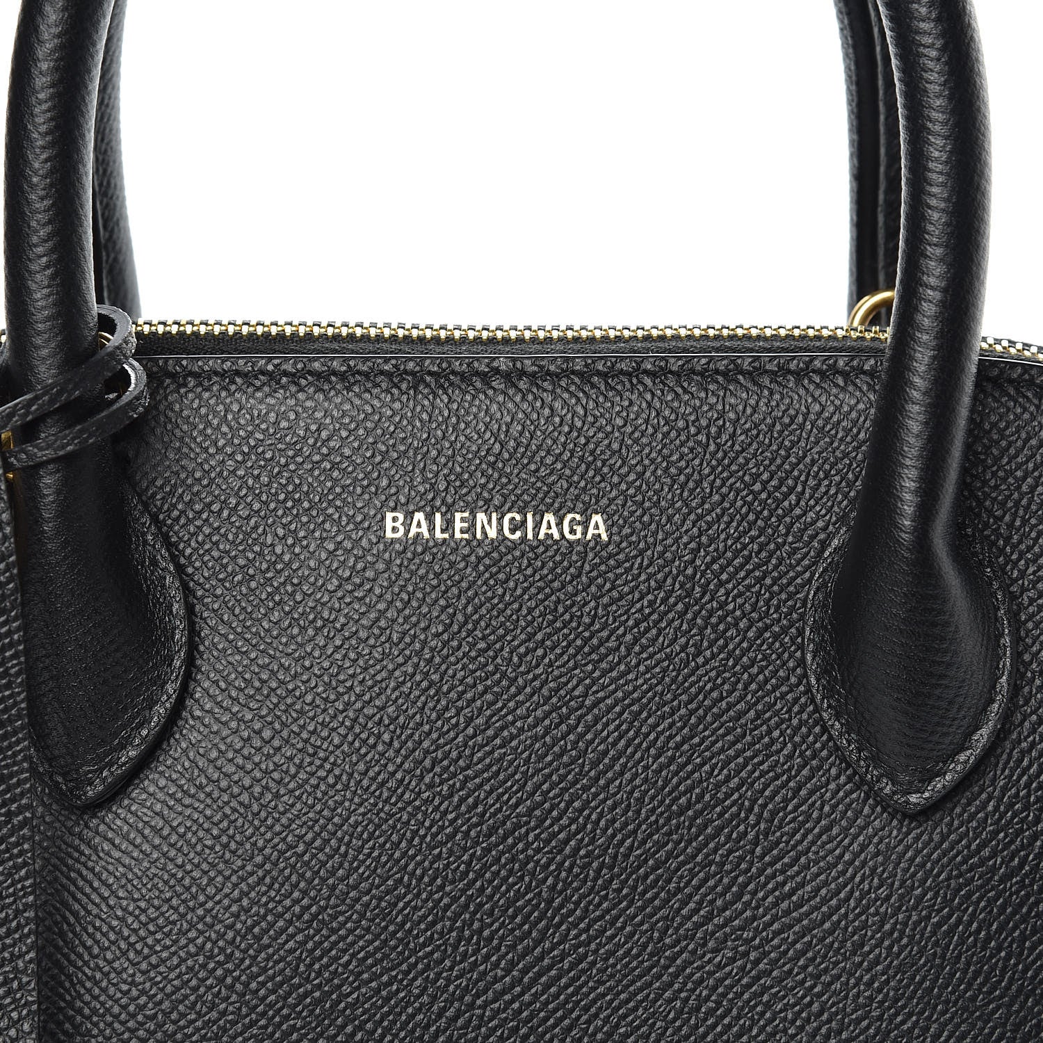 Balenciaga Signature Grained Calfskin Logo S Ville Top Handle Bag Black 10 of 10