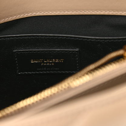 Saint Laurent Calfskin Y Quilted Monogram Small Loulou Chain Satchel Dark Beige 5 of 9