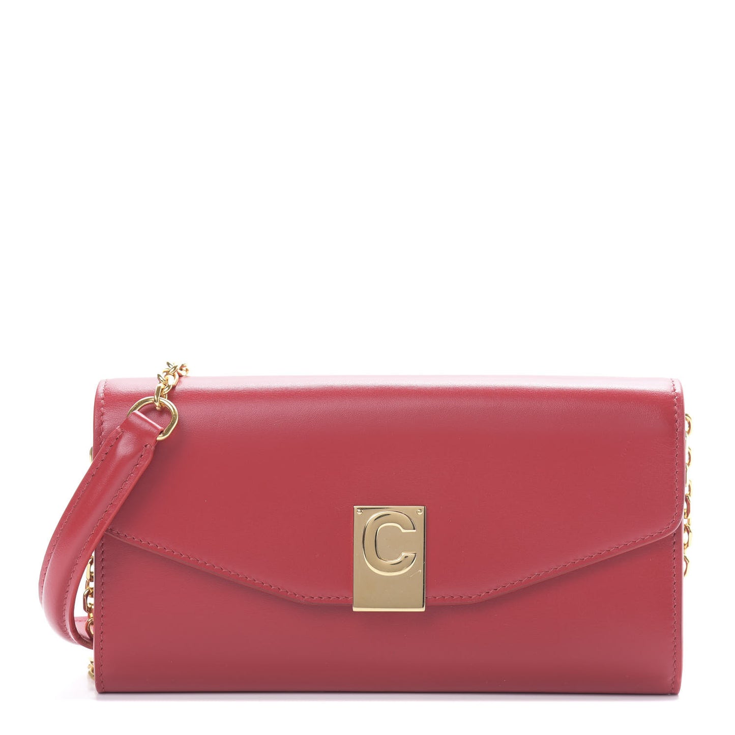 Calfskin C Wallet On Chain Bag Red