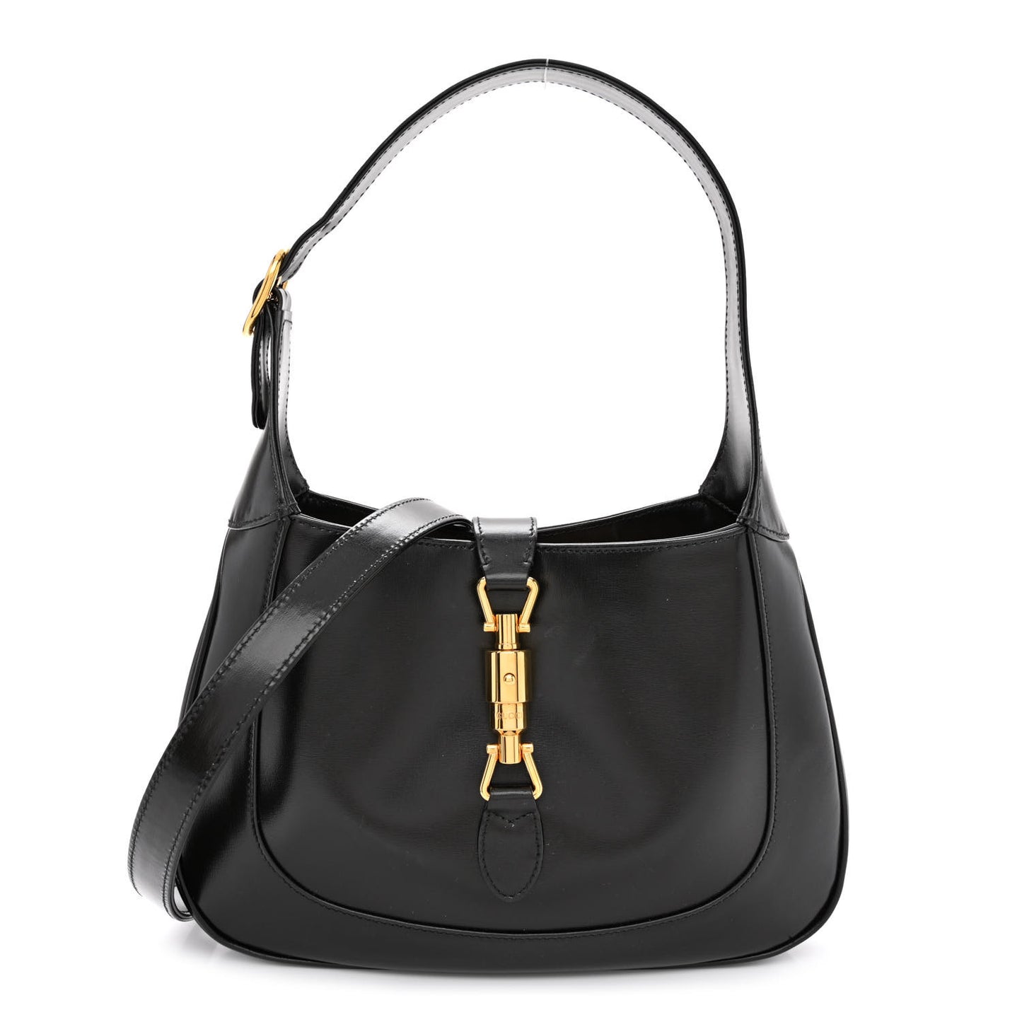 Boarded Dyana Lux Calfskin Small Jackie 1961 Hobo Black