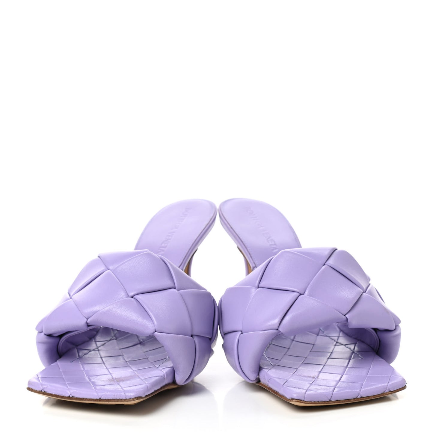 Nappa Maxi Intrecciato Lido Mule Sandals 37.5 Wisteria