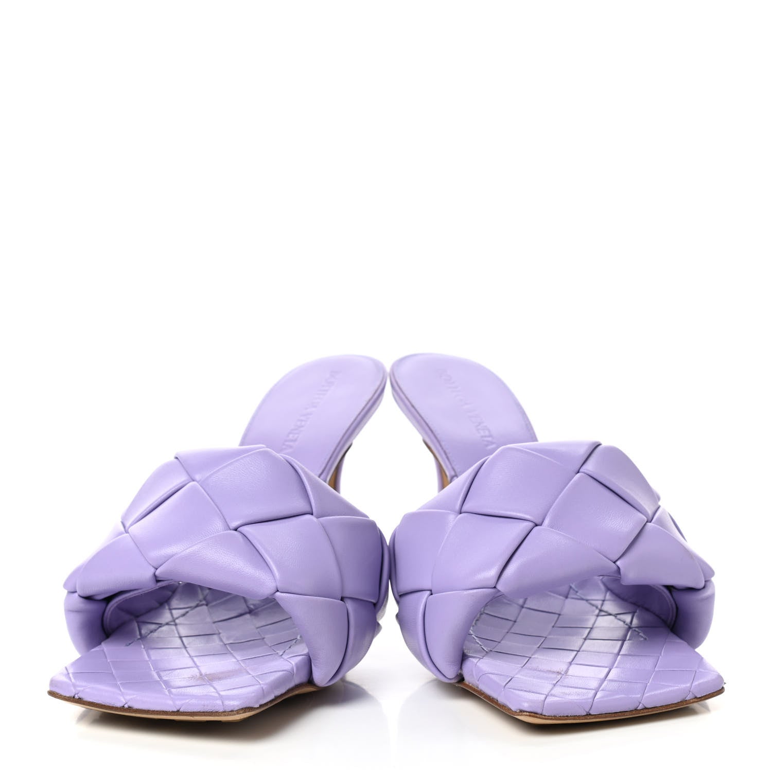 Bottega Veneta Nappa Maxi Intrecciato Lido Mule Sandals 37.5 Wisteria 2 of 10