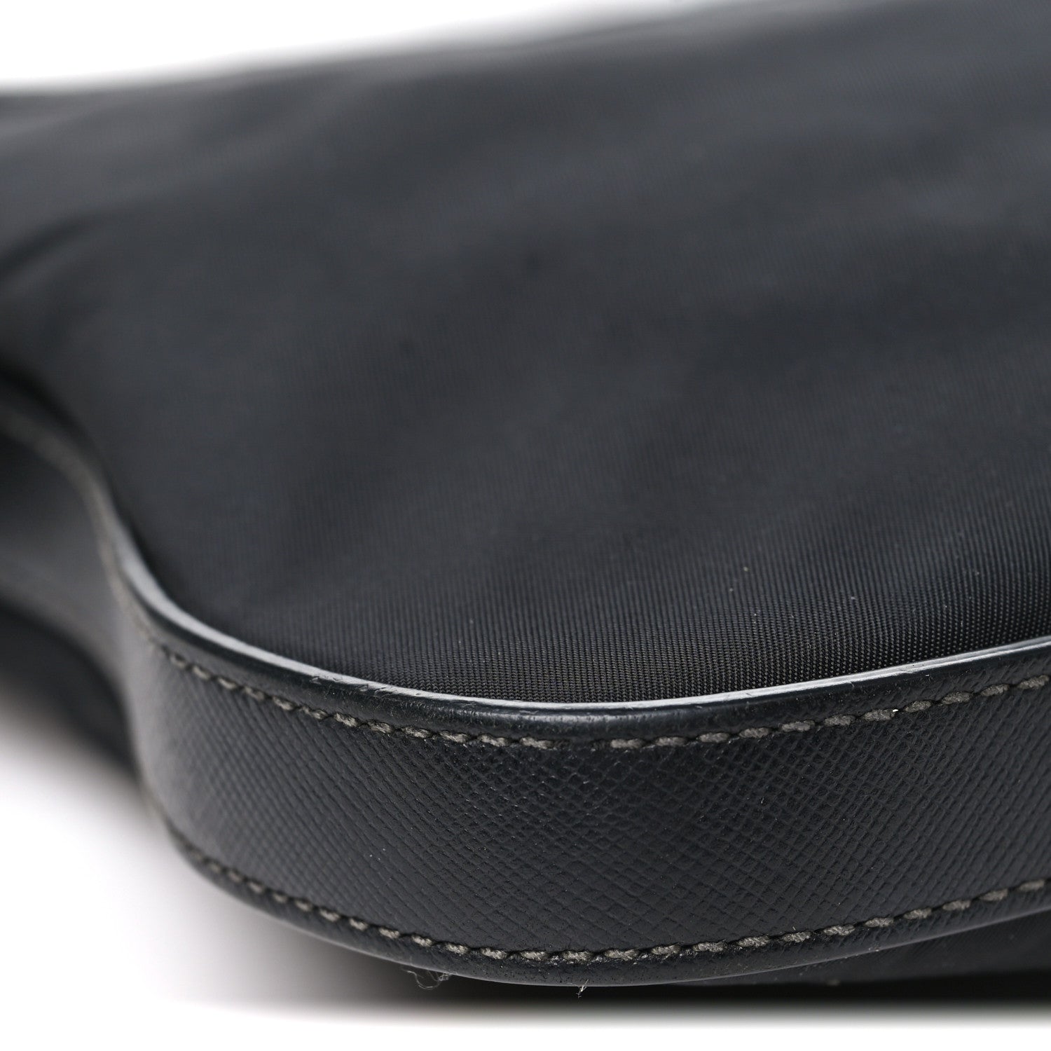Prada Tessuto Nylon Saffiano Vela Crossbody Bag Black 8 of 9