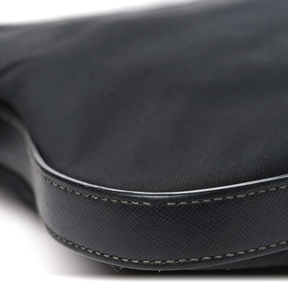 Prada Tessuto Nylon Saffiano Vela Crossbody Bag Black 8 of 9