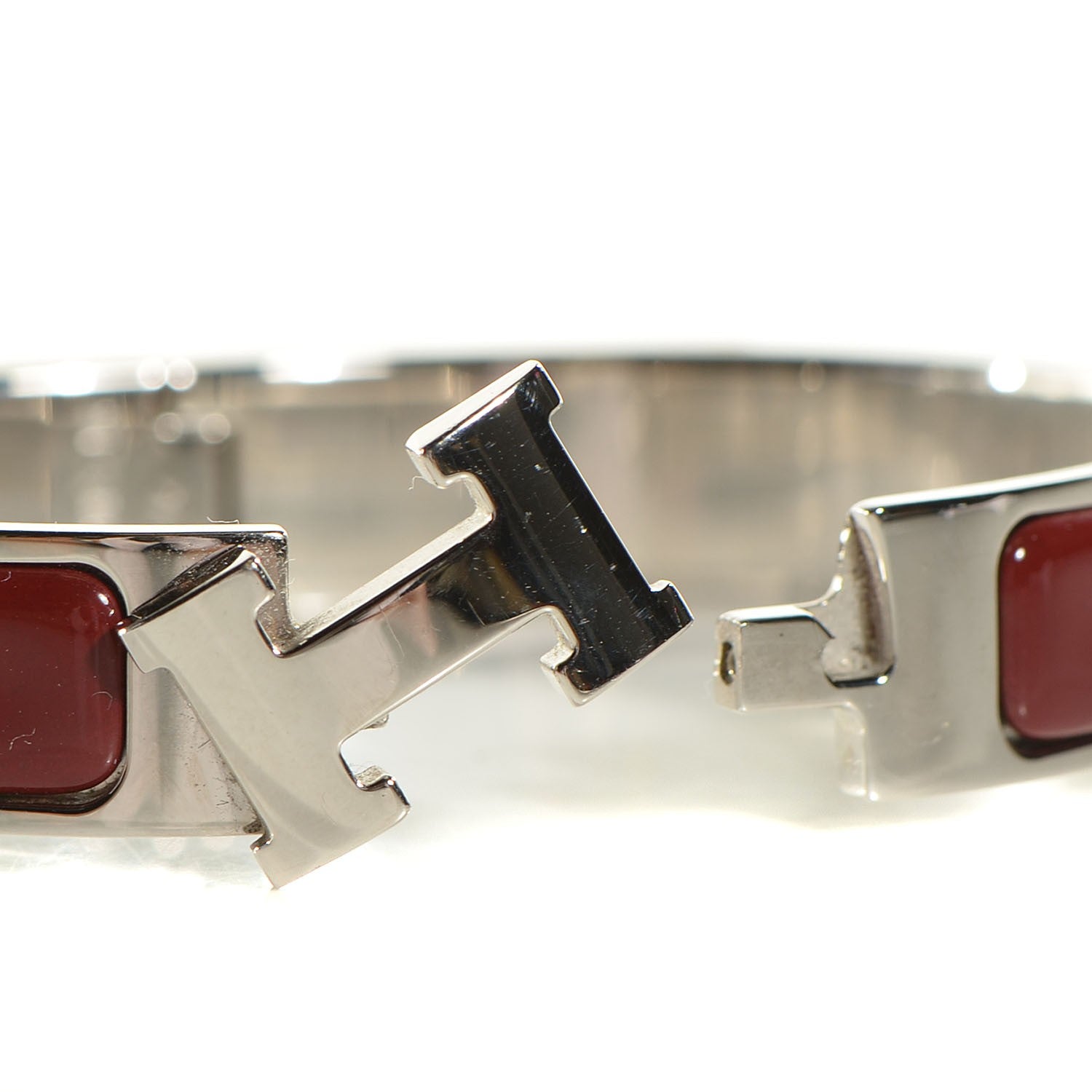 Hermes Enamel Narrow Clic Clac H Bracelet GM Bourgogne 5 of 6