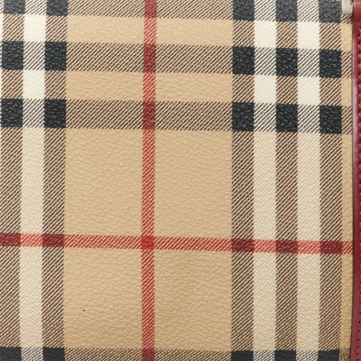 Haymarket Check Barrel Bag Red