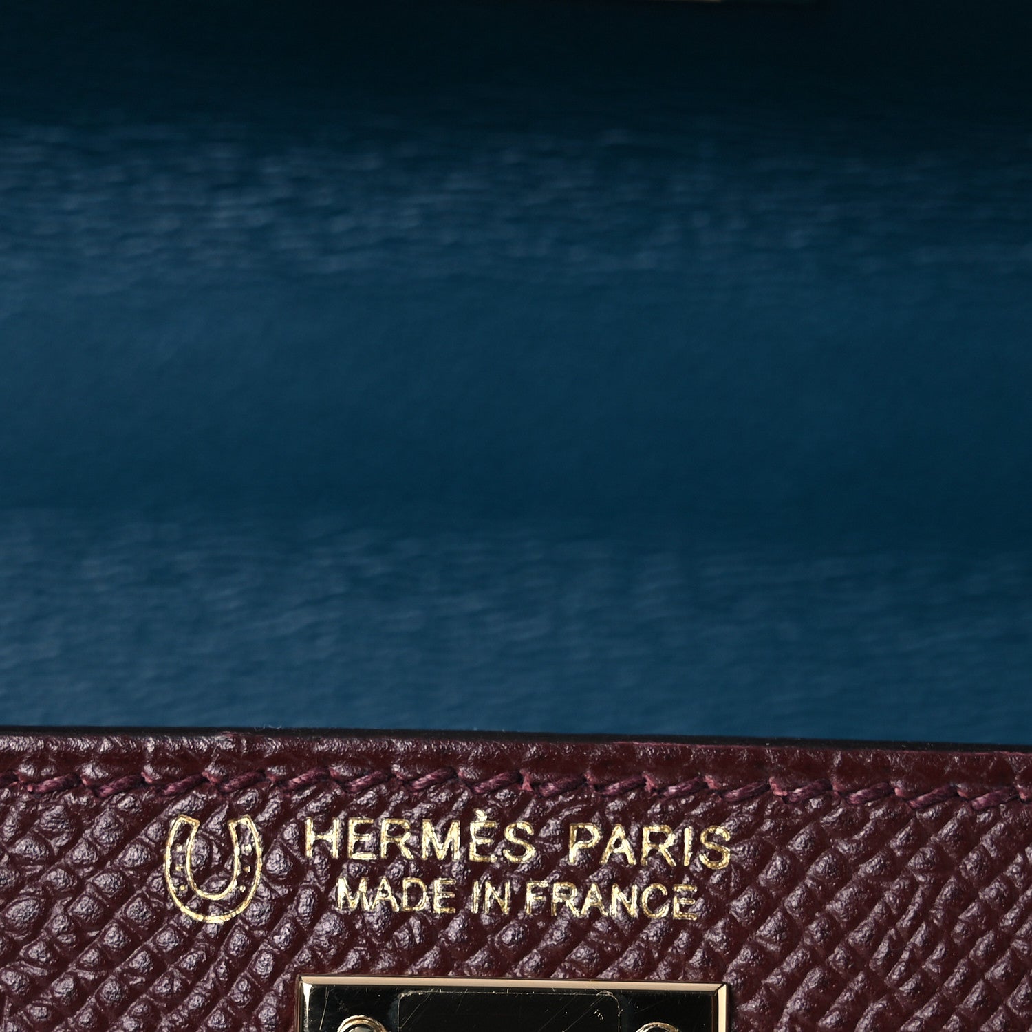 Hermes Epsom Horseshoe Mini Kelly Sellier 20 Bordeaux Vert Bosphore 6 of 11