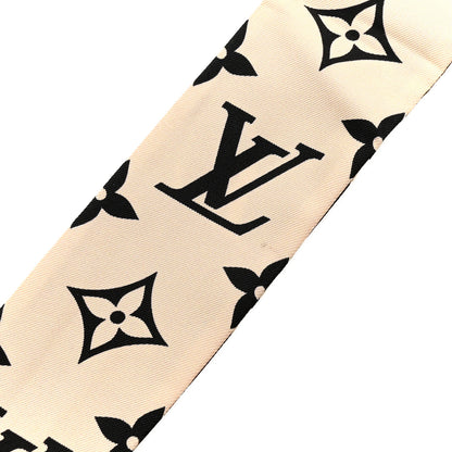 Louis Vuitton Silk Monogram LV Crafty Bi Color BB Bandeau Black Cream 4 of 5