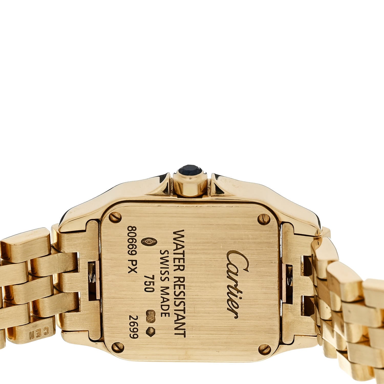 Cartier 18K Yellow Gold 20mm Santos Demoiselle Quartz Watch 4 of 4