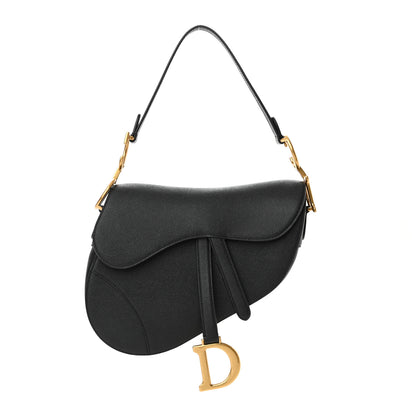 Christian Dior Grained Calfskin Saddle Bag Black 1 of 10