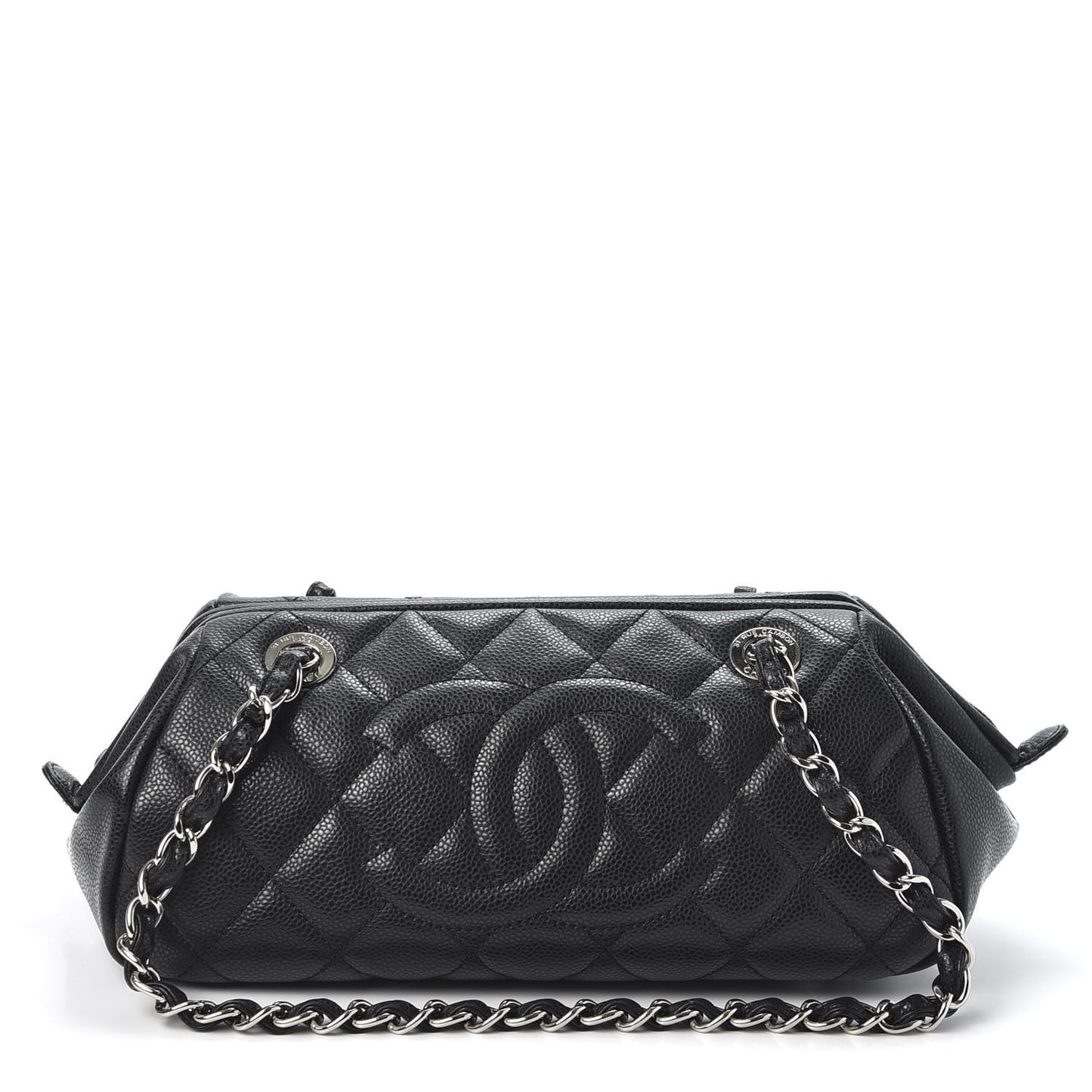 Caviar Quilted Timeless CC Shoulder Bag Black