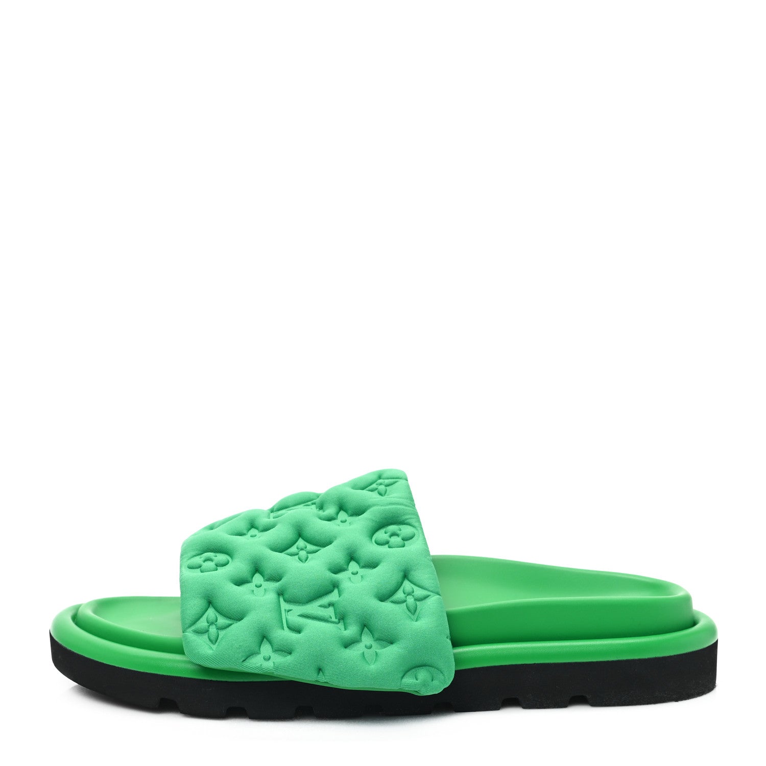Louis Vuitton Technical Fabric Embossed Monogram Pool Pillow Comfort Mules 41 Green 1 of 12
