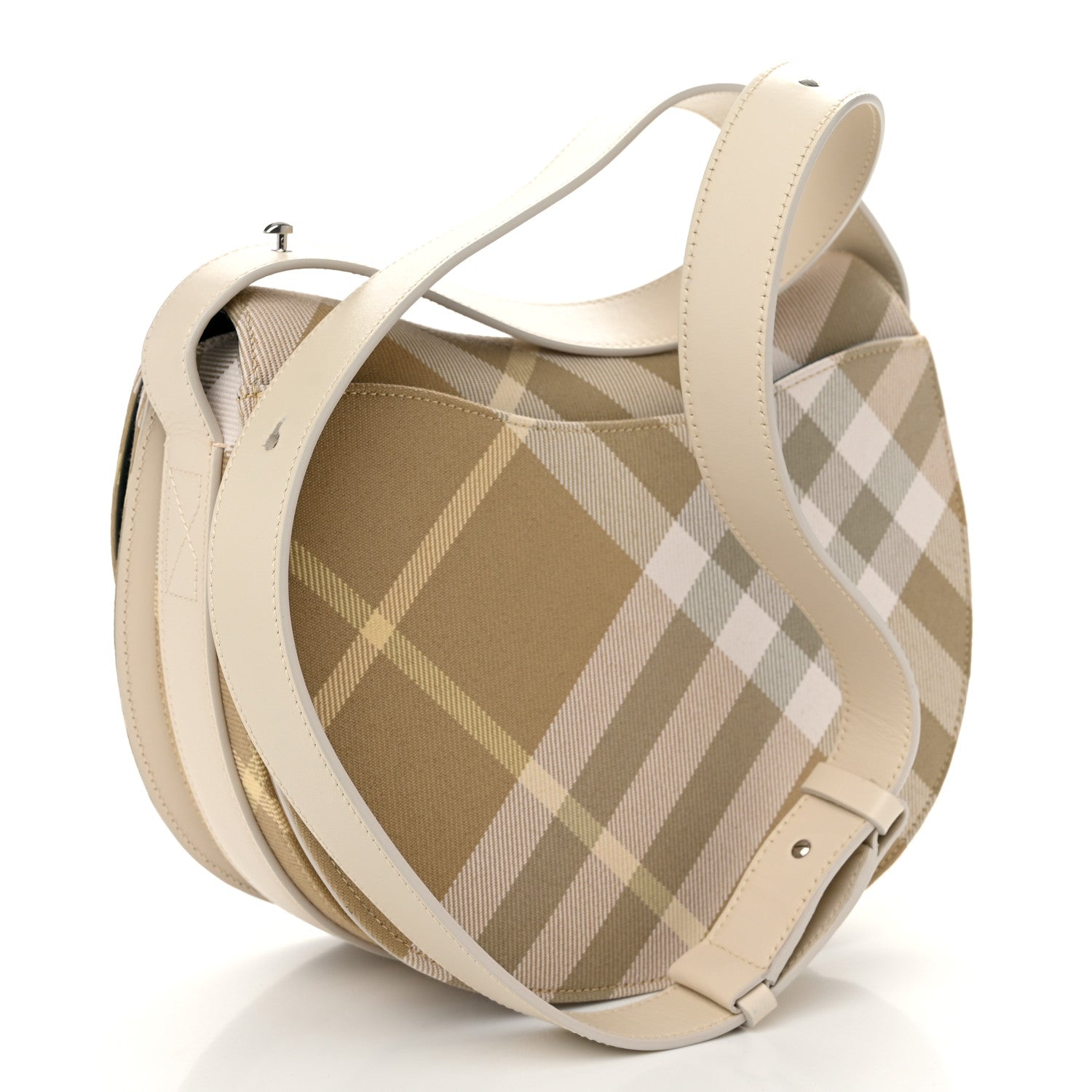 Burberry Jacquard Check Medium Rocking Horse Crossbody Flax 3 of 9