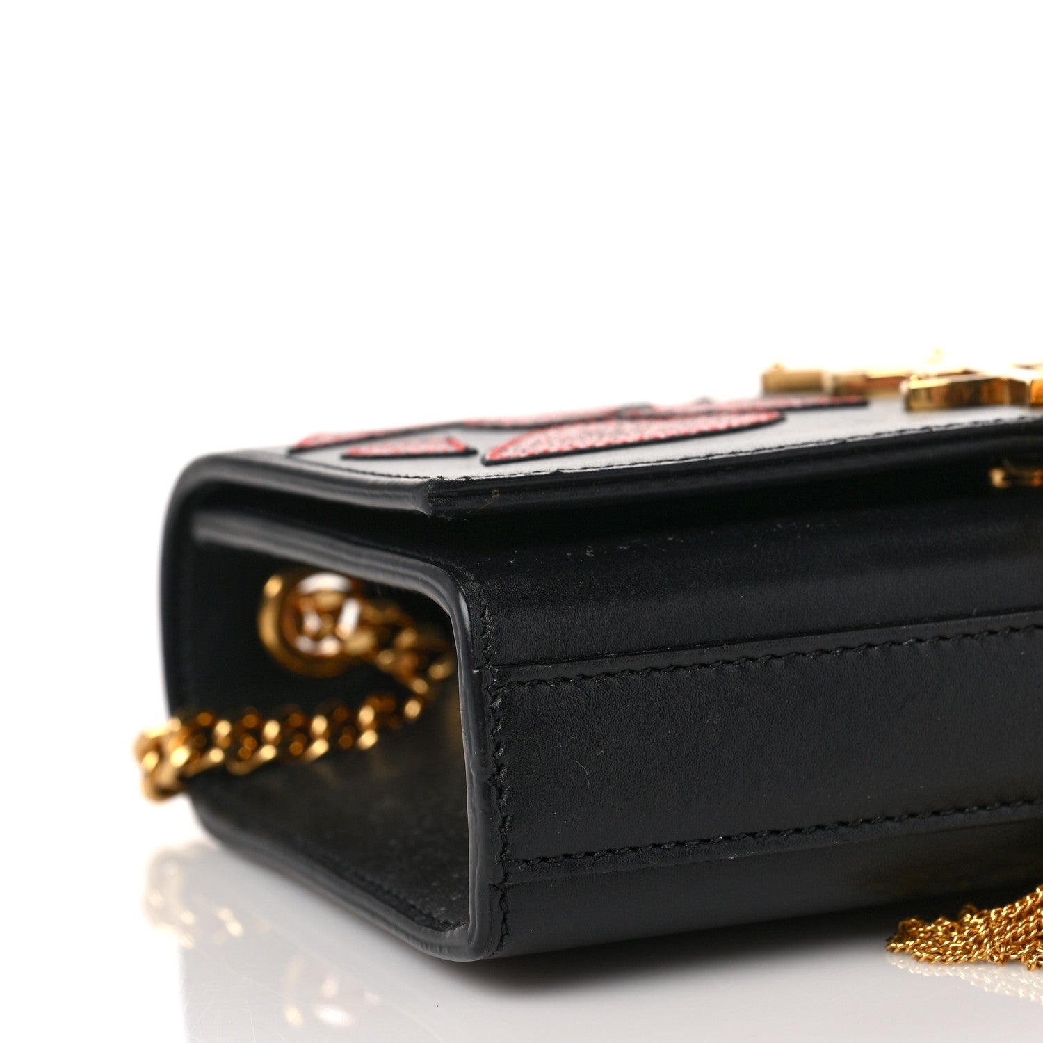 Saint Laurent Calfskin Small Monogram Kate Tassel Heart Satchel Black Rouge 8 of 10