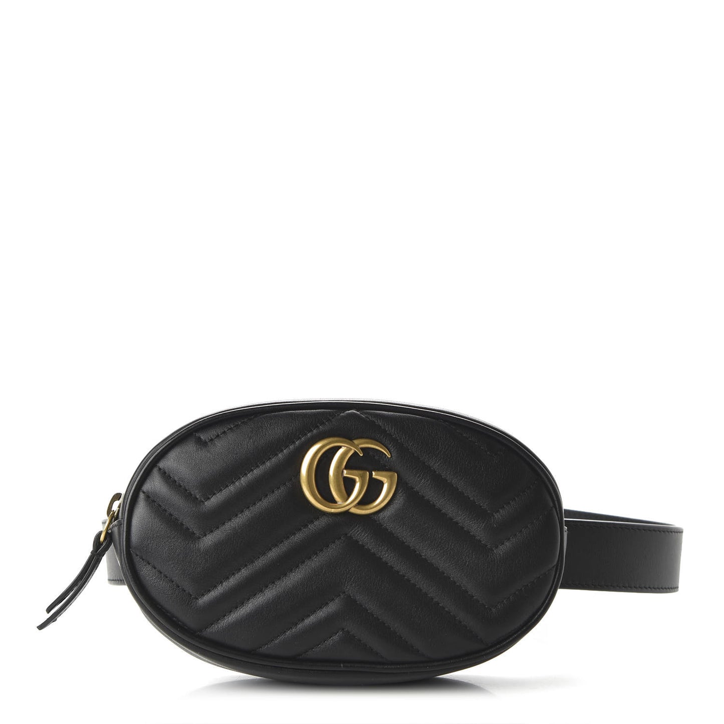 Calfskin Matelasse GG Marmont Belt Bag 85 34 Black