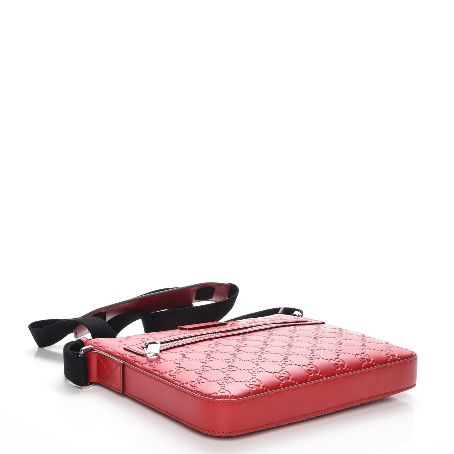 Guccissima Signature Small Messenger Bag Hibiscus Red