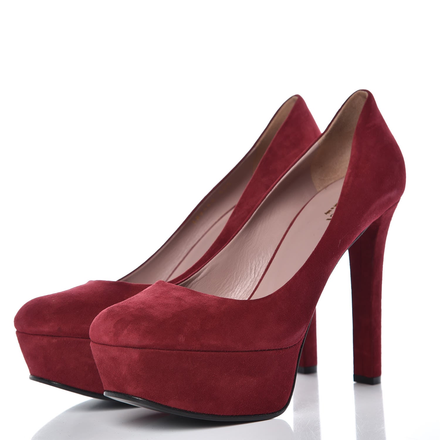 Gucci Kid Scamosciato Platform Pumps 40.5 Red 3 of 12