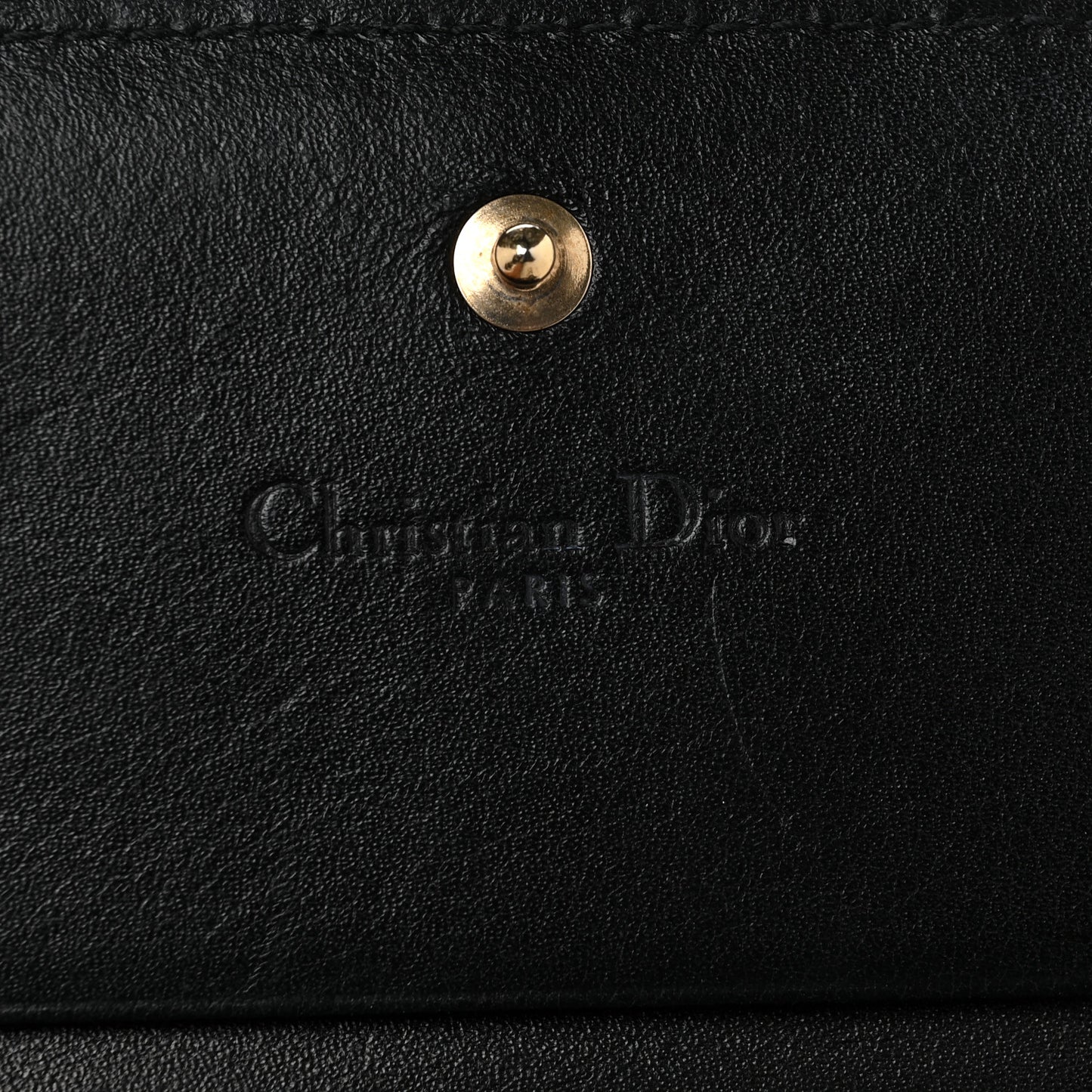 Patent Cannage Mini Lady Dior Wallet Black