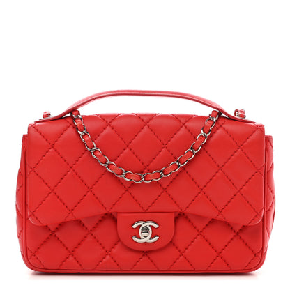 Chanel Lambskin Quilted Medium Easy Carry Flap Red 1 of 21