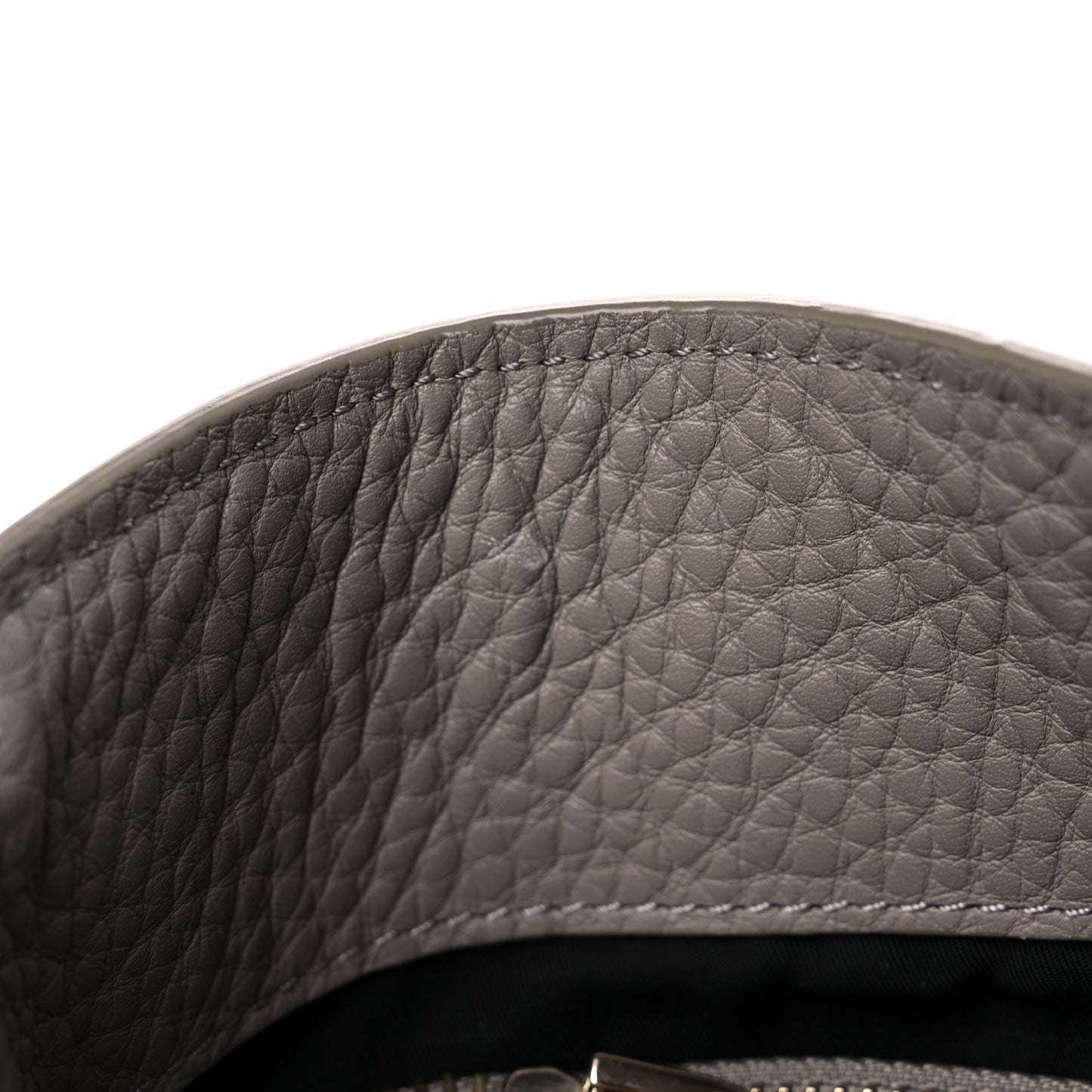 Pebbled Lambskin Diego Bucket Bag Taupe