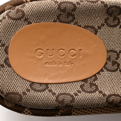 Gucci Monogram Jumbo GG Platform Slide Wedge Sandals 37 Camel Ebony 8 of 11