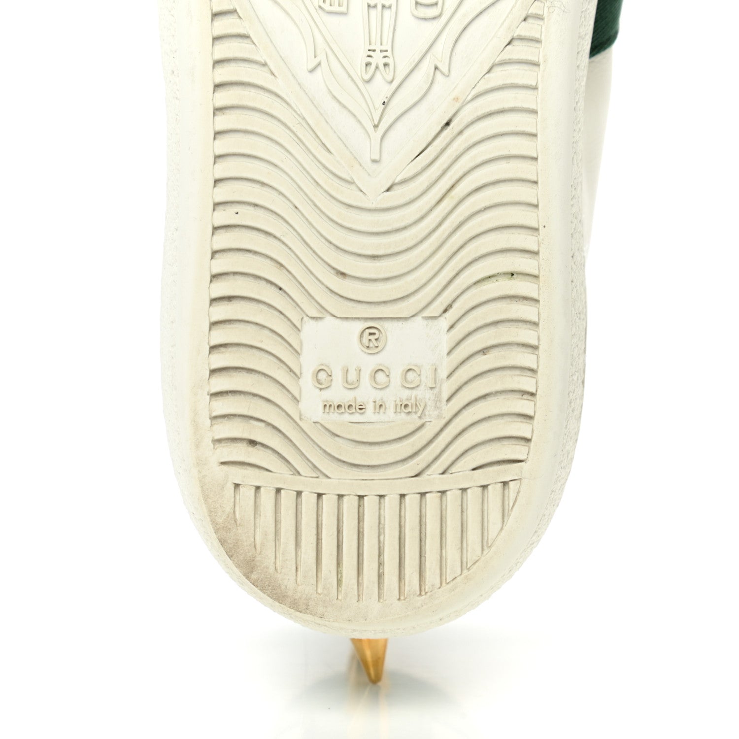 Gucci Calfskin Web Pearl Studded Womens Ace Sneakers 35 White 6 of 9