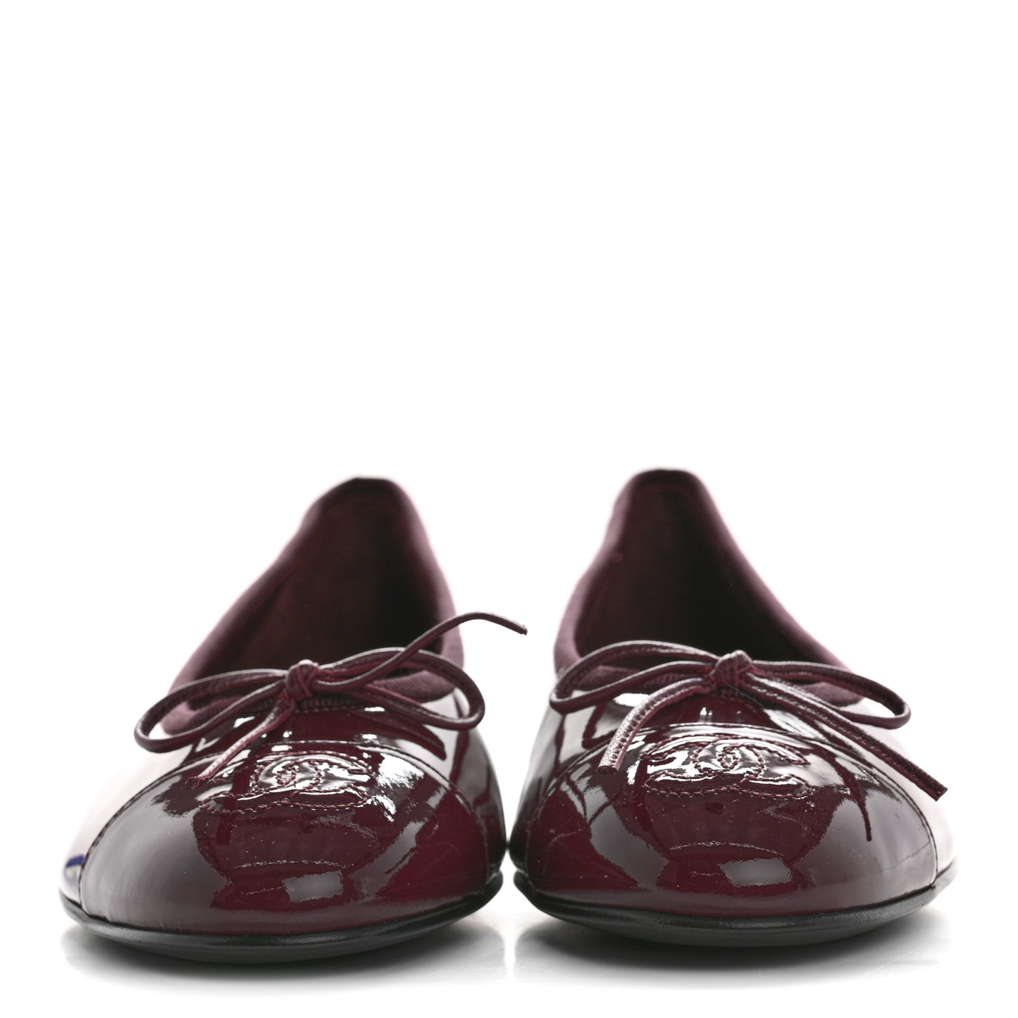 Patent Cap Toe Ballerina Flats 38 Prune