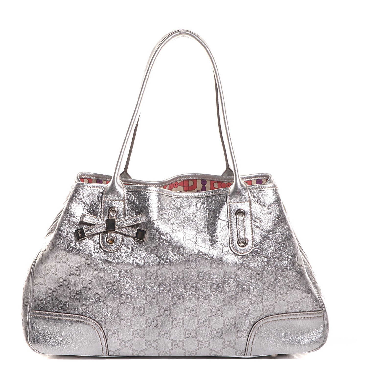 Gucci Guccissima Medium Princy Tote Silver 1 of 7