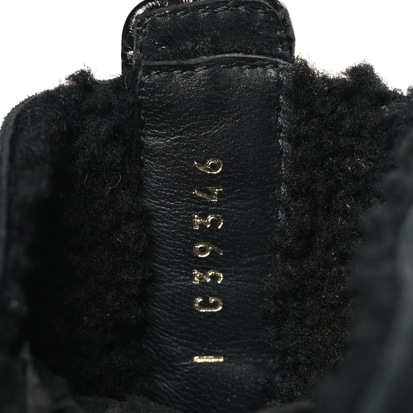 Lambskin Patent Cap Toe Lace Up Boots 38.5 Black