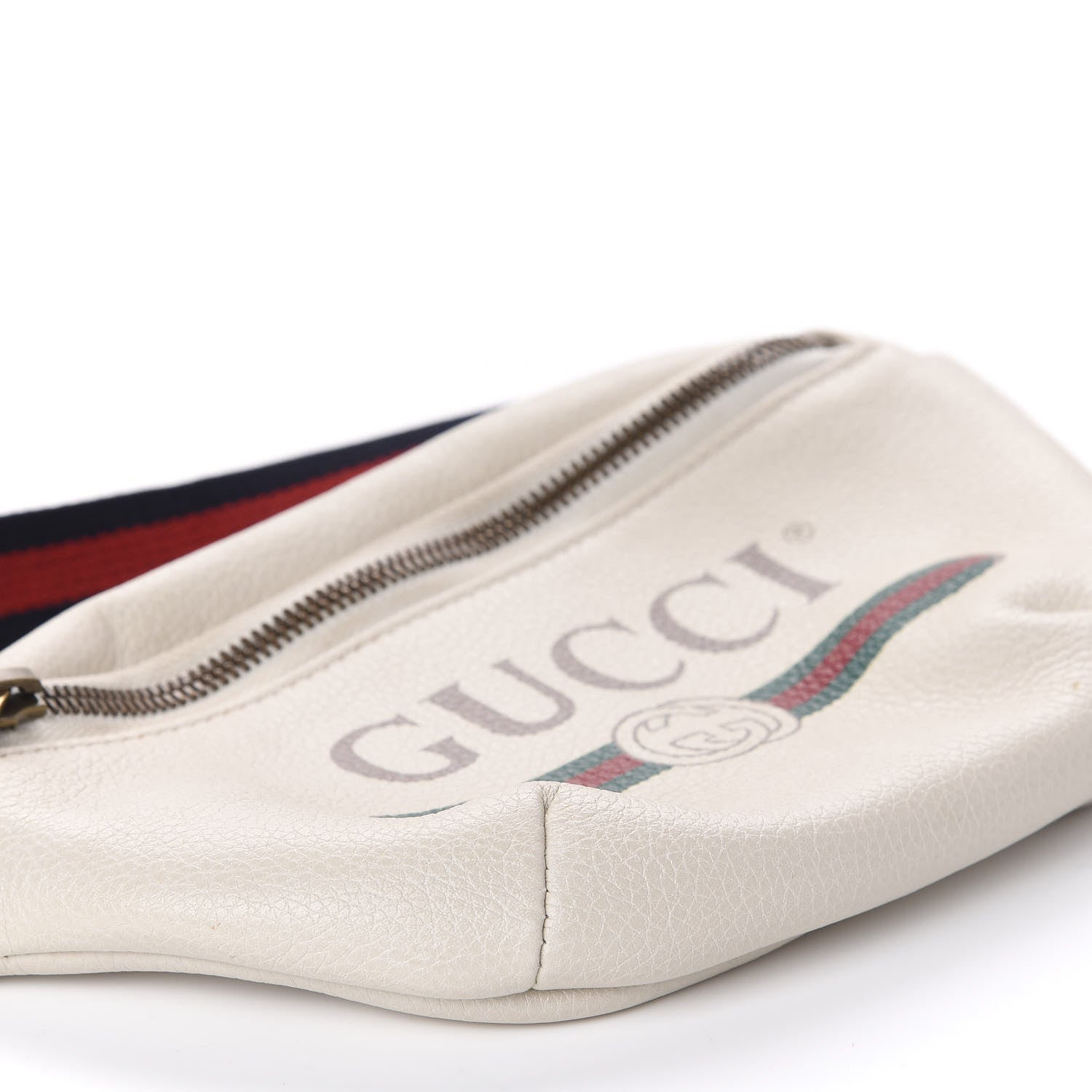 Gucci Grained Calfskin Small Logo Belt Bag White 6 of 11