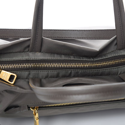Prada Tessuto Nylon Saffiano Shopping Satchel Grey 13 of 15