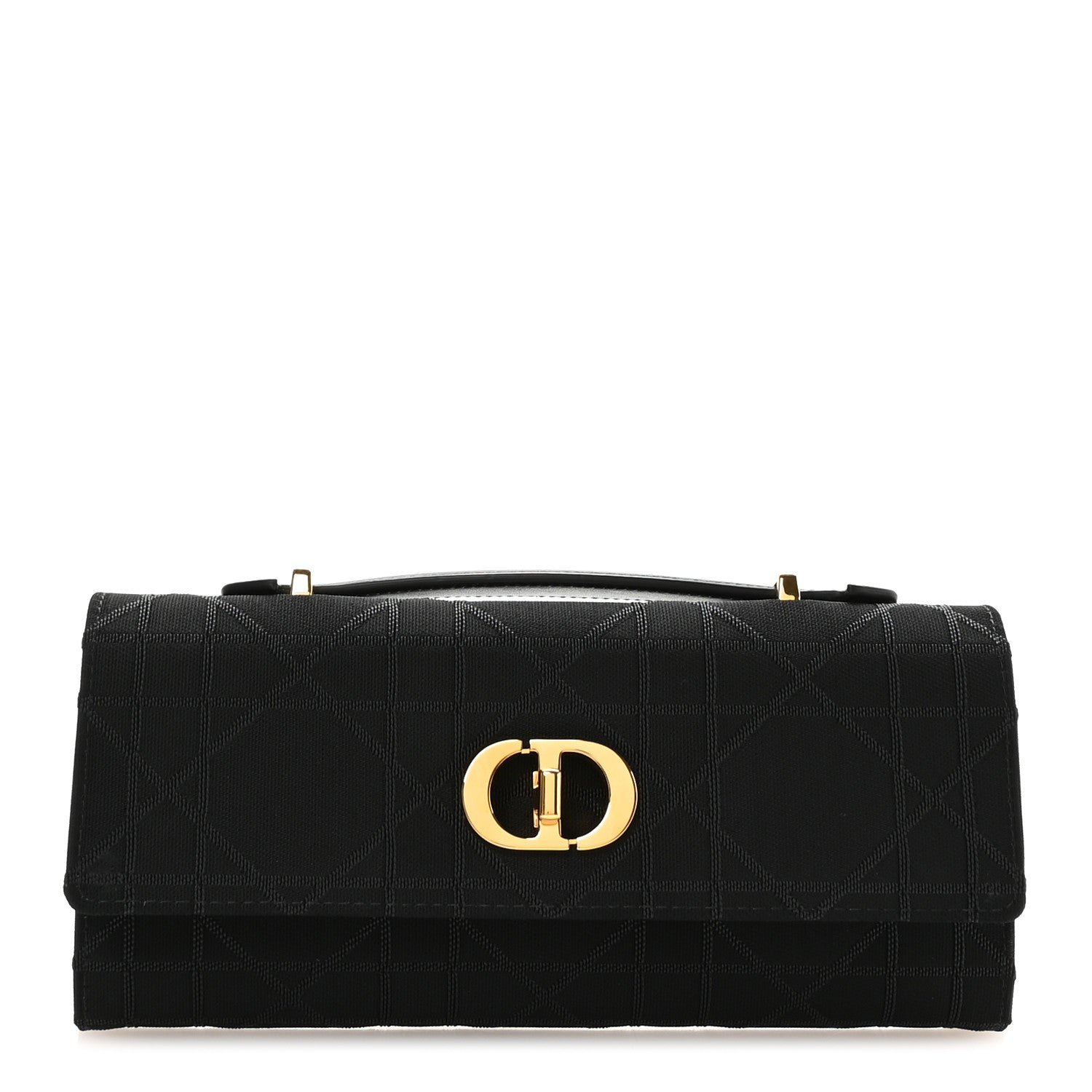 Christian Dior Technical Fabric Macrocannage Miss Caro Top Handle Pouch Black 1 of 8