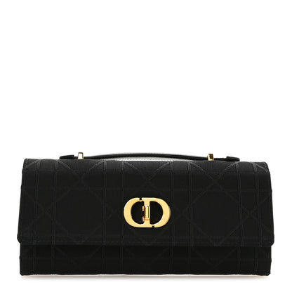 Christian Dior Technical Fabric Macrocannage Miss Caro Top Handle Pouch Black 1 of 8