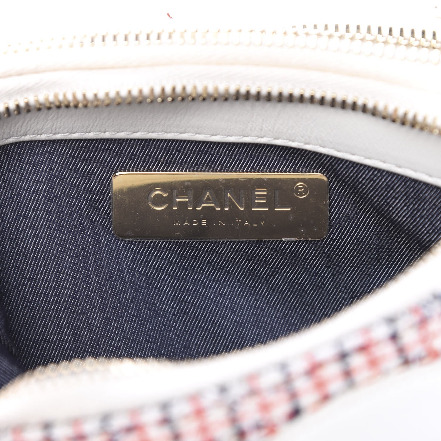 Chanel Tweed CC Mania Waist Belt Bag Black Red White 6 of 10