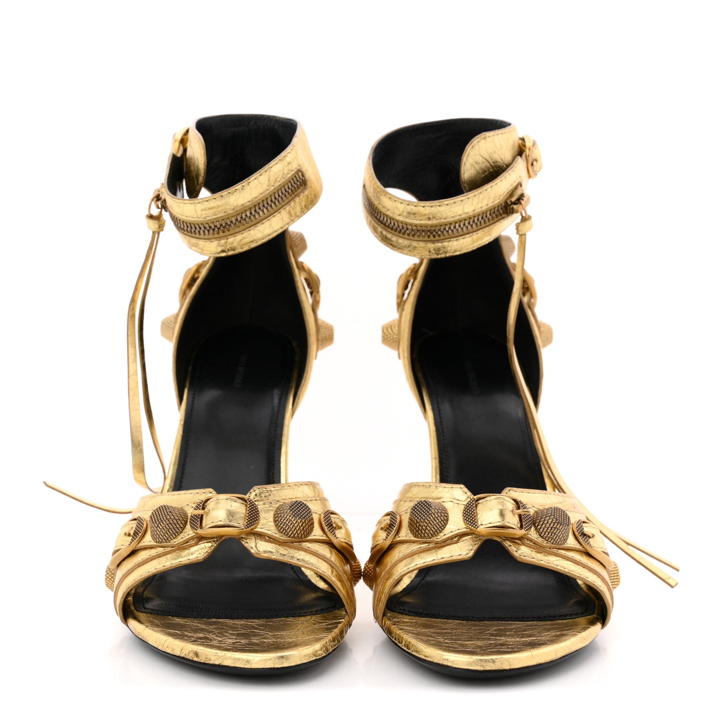 Metallic Agneau Arena Cagole 110mm Sandals 38 Silver 40 Gold