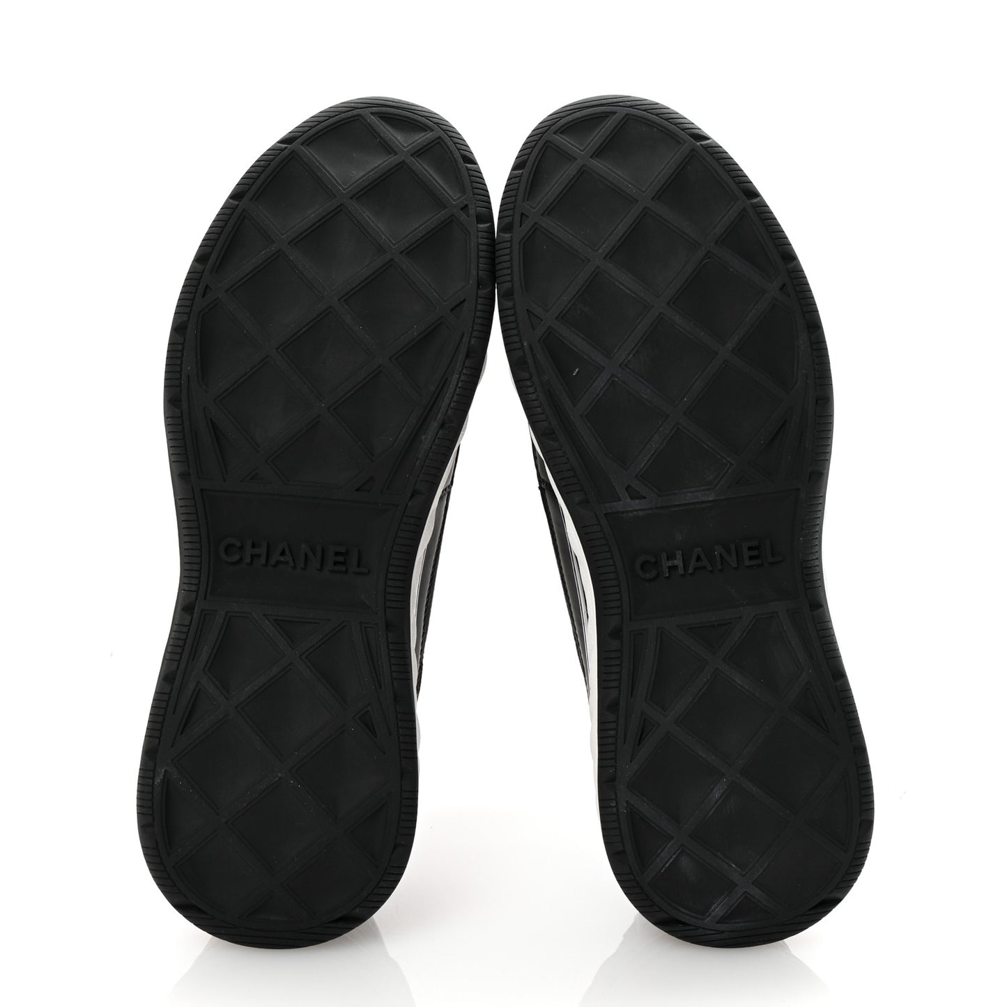 Velvet Calfskin Mixed Fibers CC Sneakers 35.5 Black