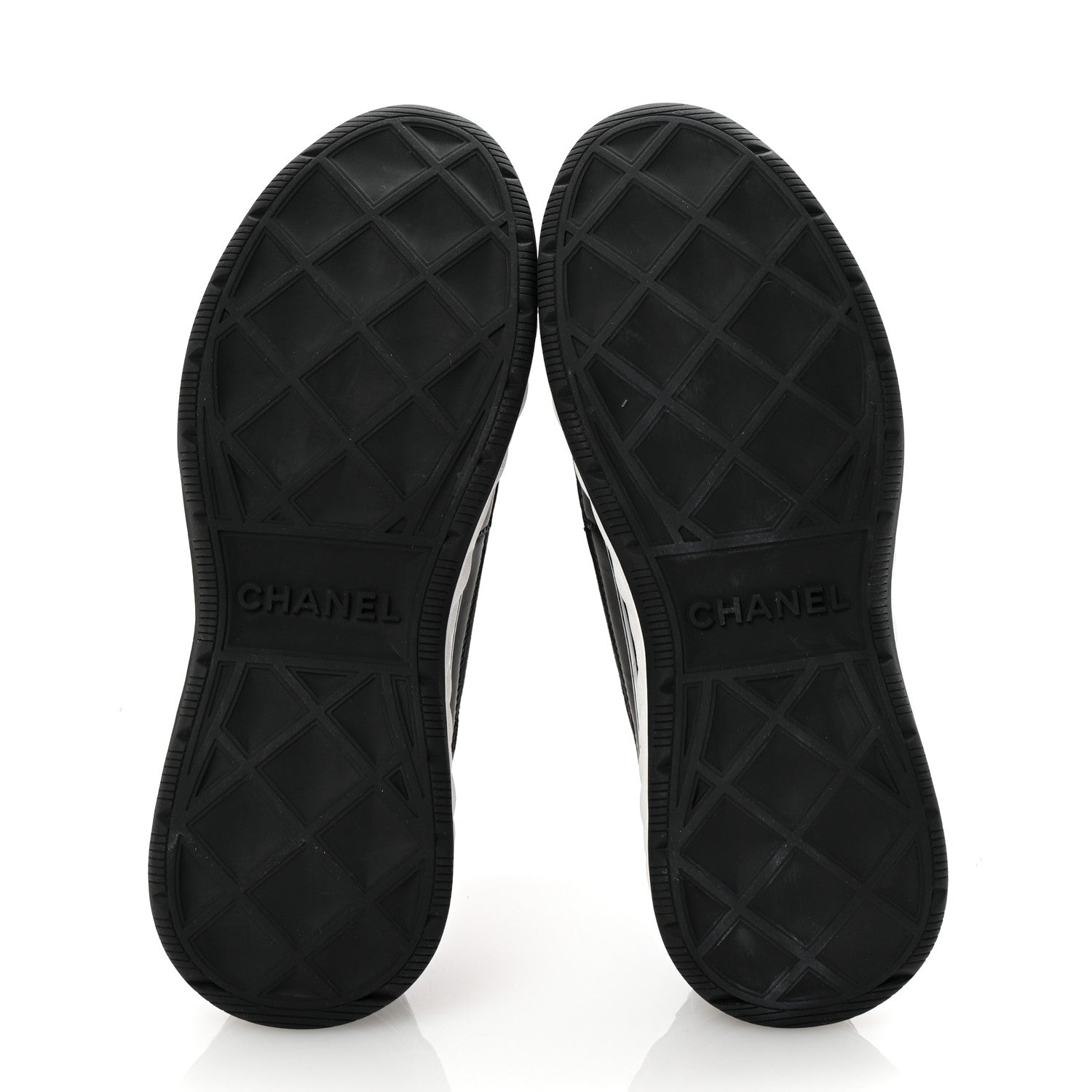 Chanel Velvet Calfskin Mixed Fibers CC Sneakers 35.5 Black 6 of 10