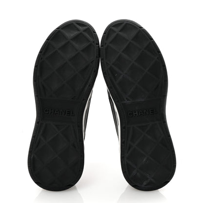 Chanel Velvet Calfskin Mixed Fibers CC Sneakers 35.5 Black 6 of 10