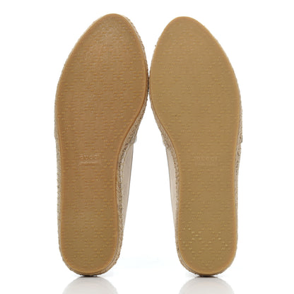 Gucci Washed Cotton Miro Soft Calfskin GG Monogram Espadrilles 38.5 White Mystic White 5 of 9