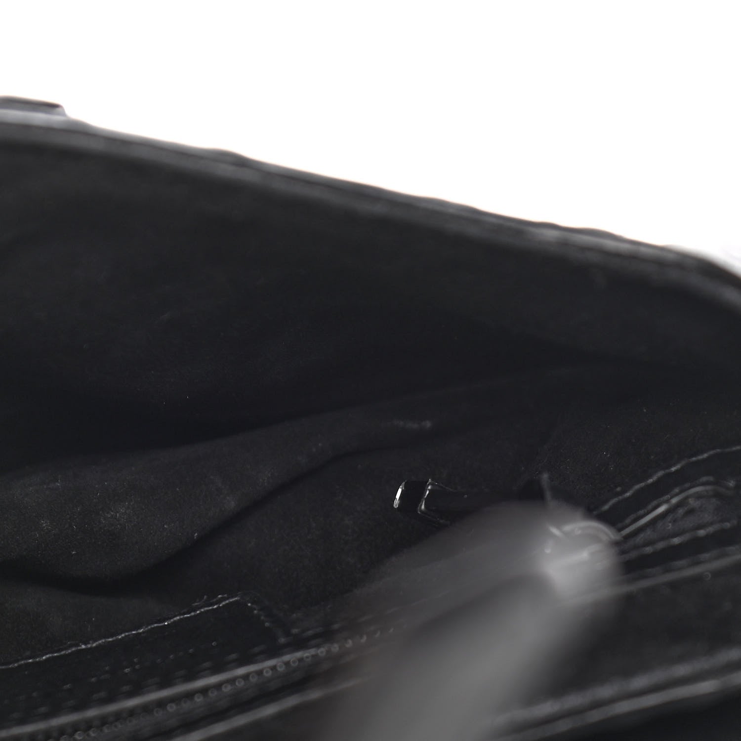 Christian Dior Calfskin Embossed Oblique Saddle Bag Black 4 of 13