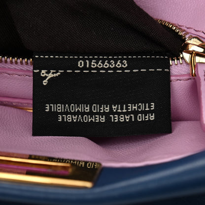 Fendi Nappa Colorblock Mini Peekaboo Iconic Satchel Iris Magenta Bubblegum 7 of 10