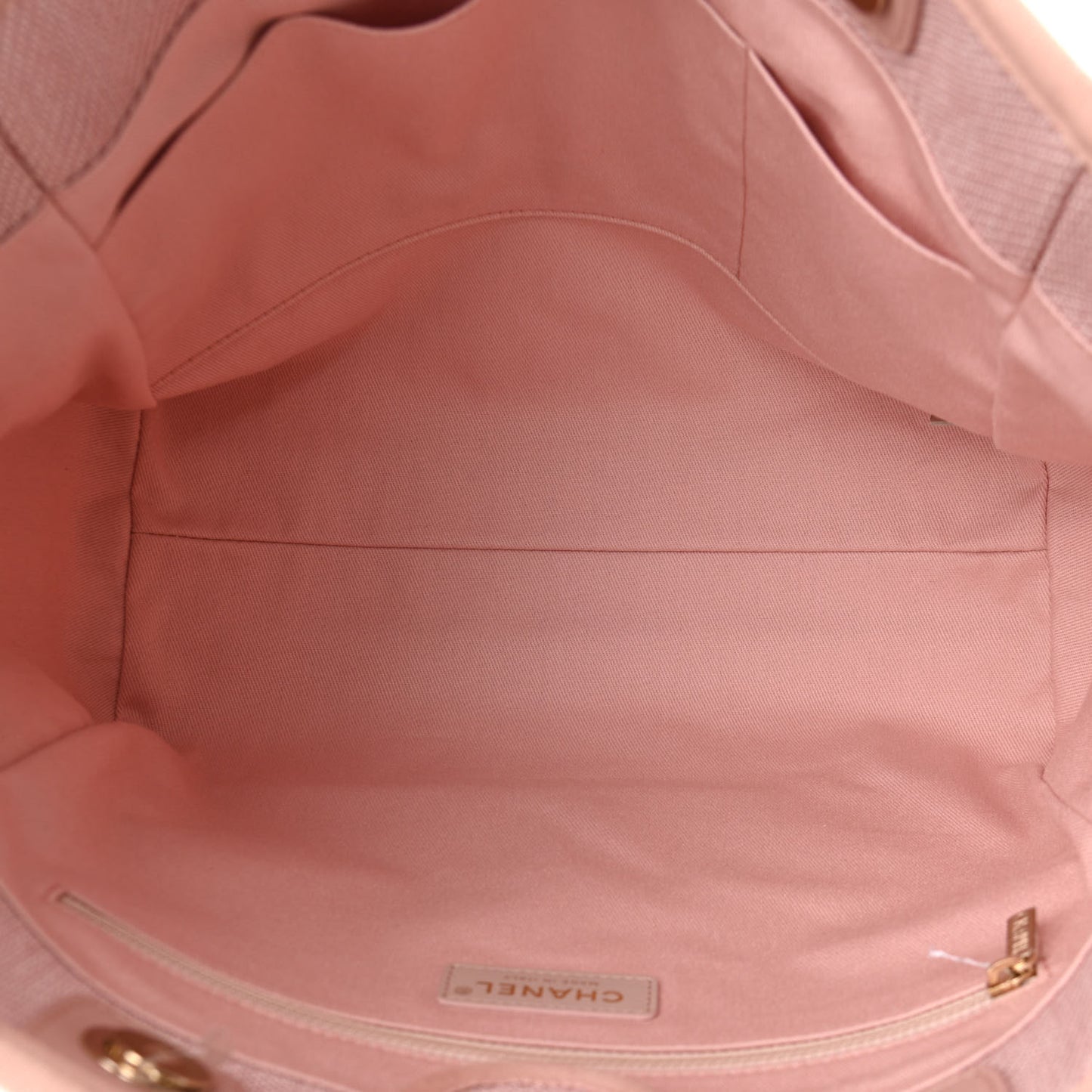 Mixed Fibers Calfskin Small Deauville Tote Rose Pink