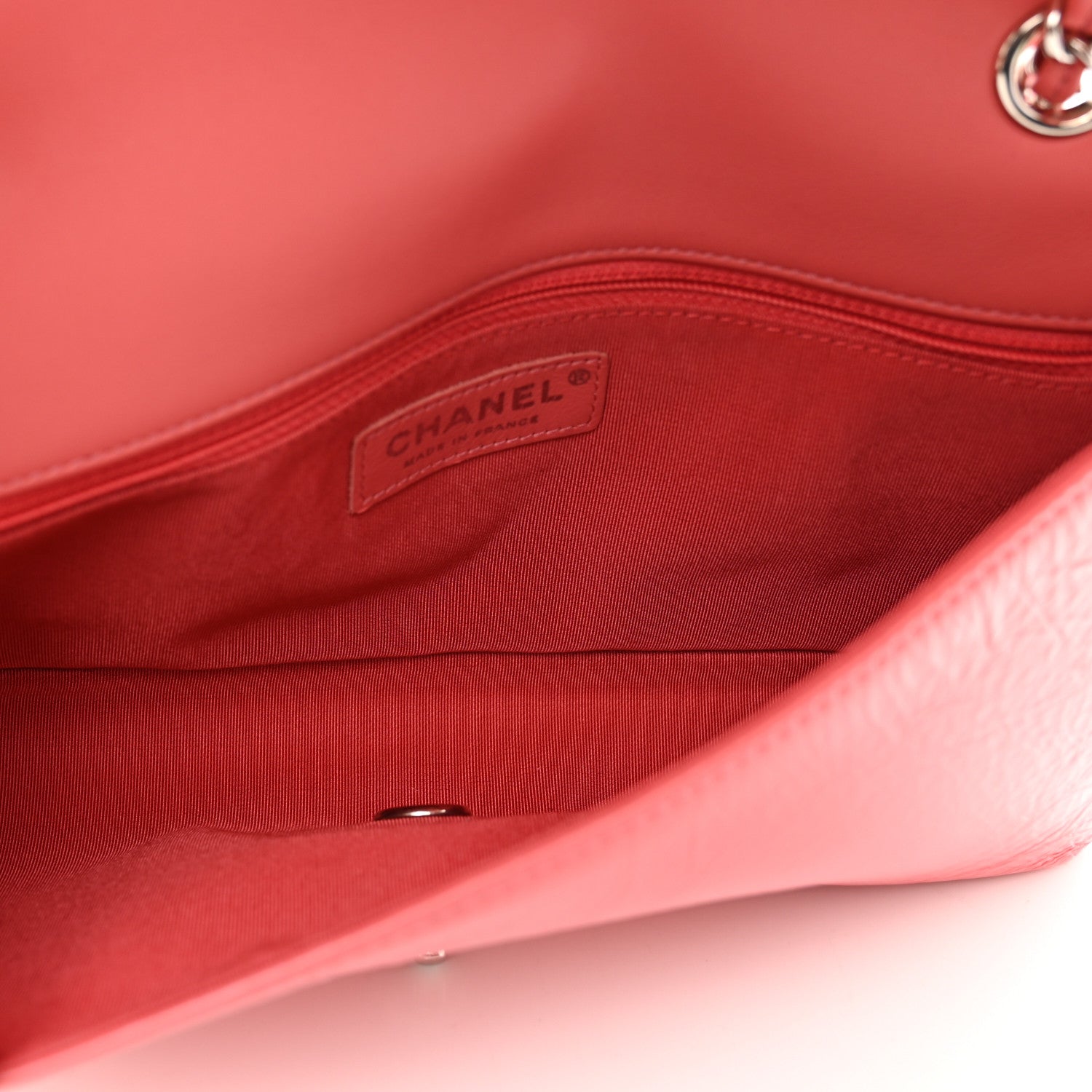Chanel Distressed Calfskin Quilted Enamel CC Single Flap Bag Pink 5 of 11