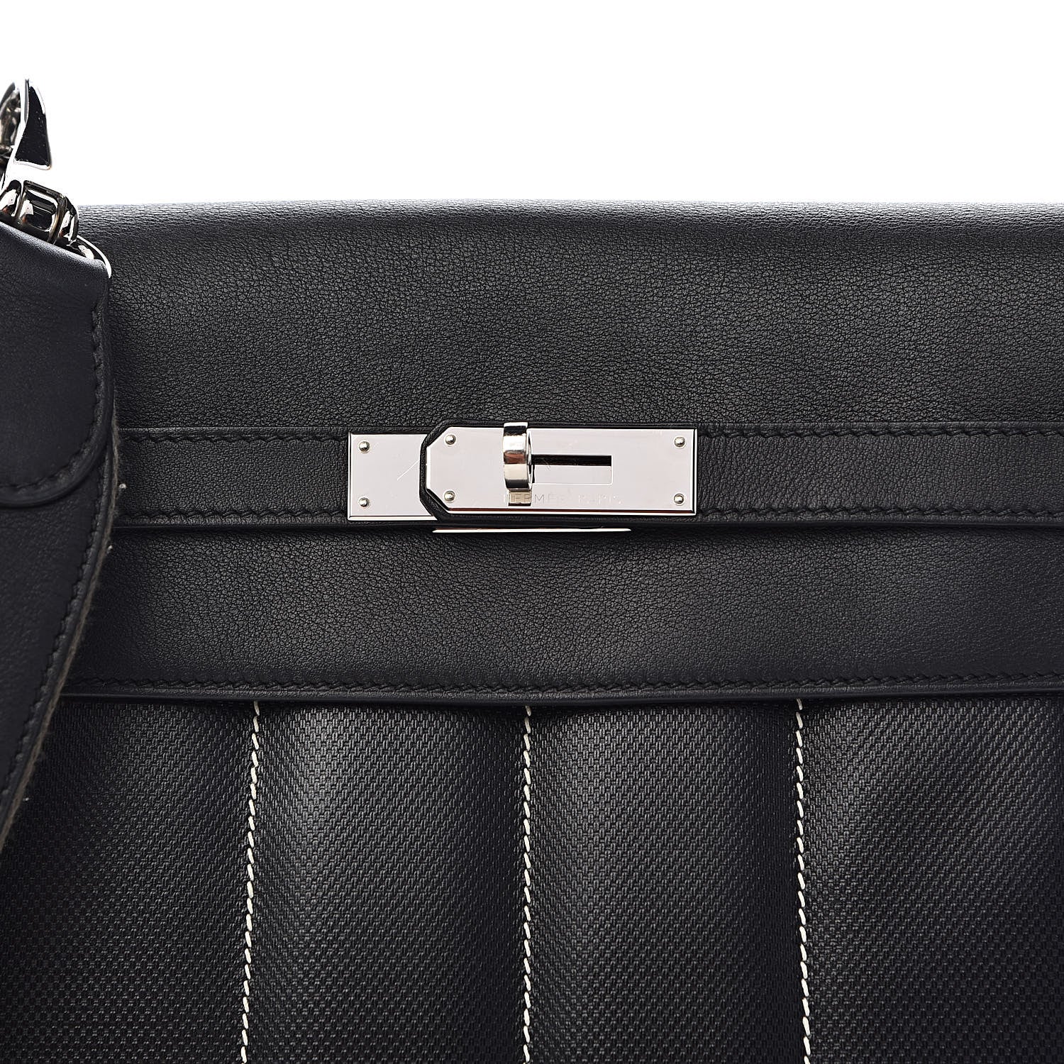 Hermes Veau Swift Perforated Sac Berline 28 Black 12 of 12