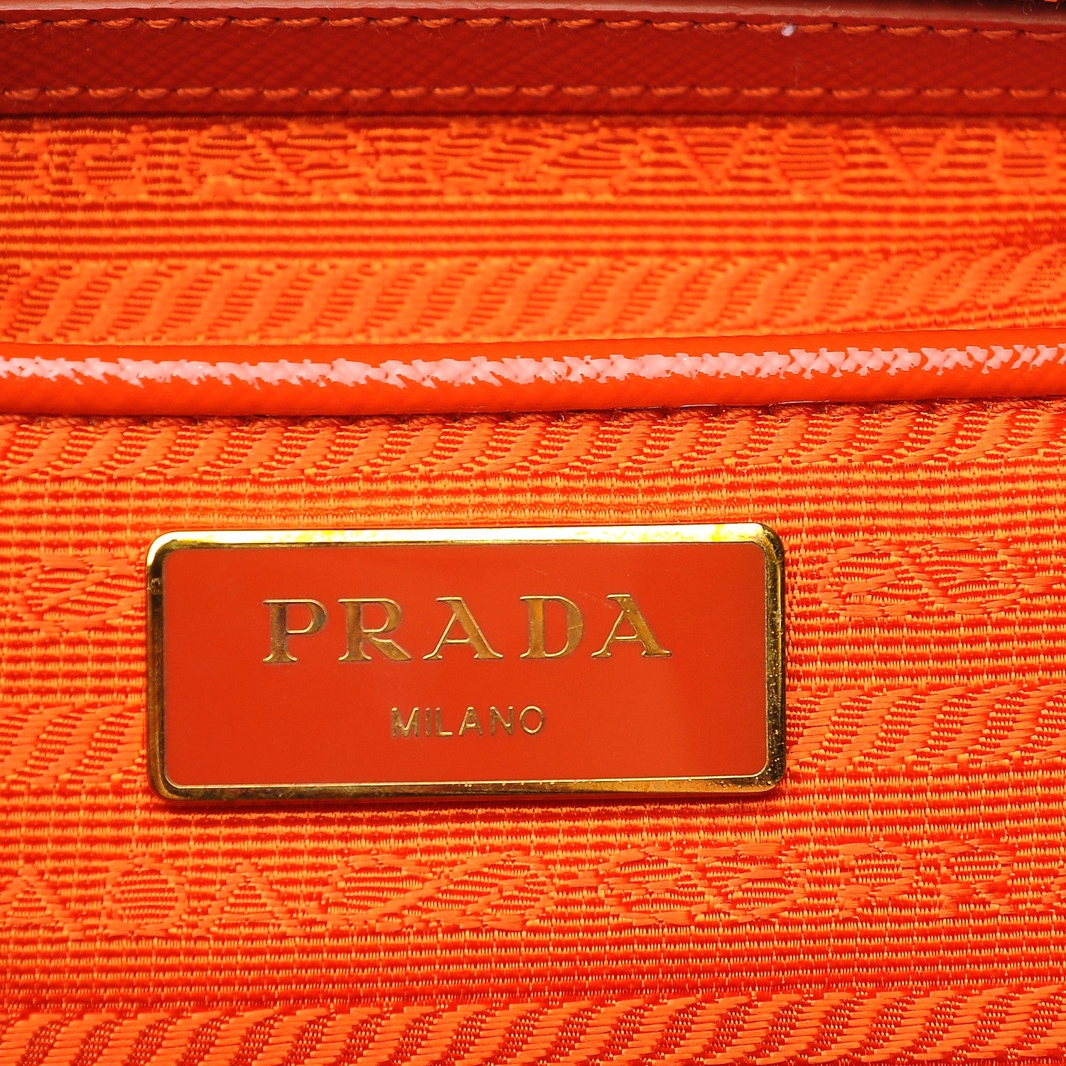 Prada Saffiano Vernice Medium Galleria Double Zip Tote Papaya 7 of 9