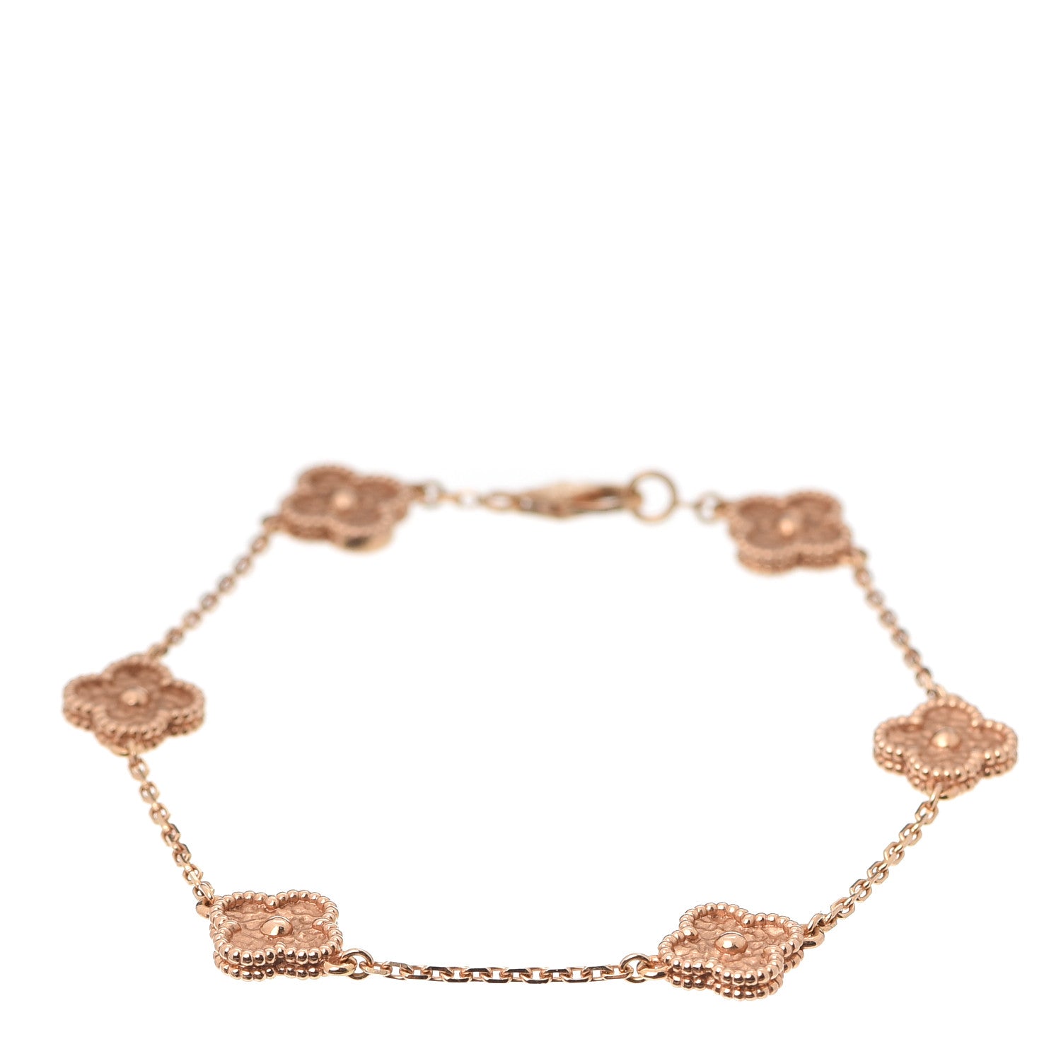 Van Cleef & Arpels 18K Rose Gold 6 Motifs Sweet Alhambra Bracelet 1 of 8