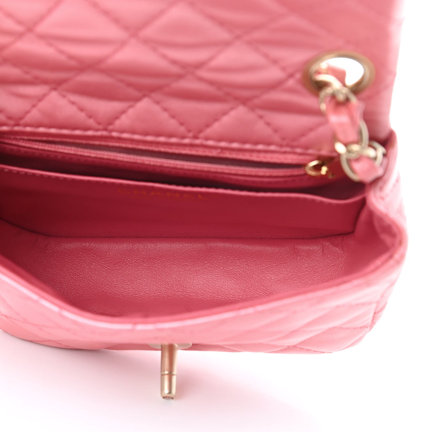 Chanel Iridescent Lambskin Quilted Precious Jewel Mini Square Flap Pink 5 of 11