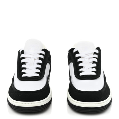 Chanel Fabric Womens Logo Sneakers 40.5 Black White 2 of 10
